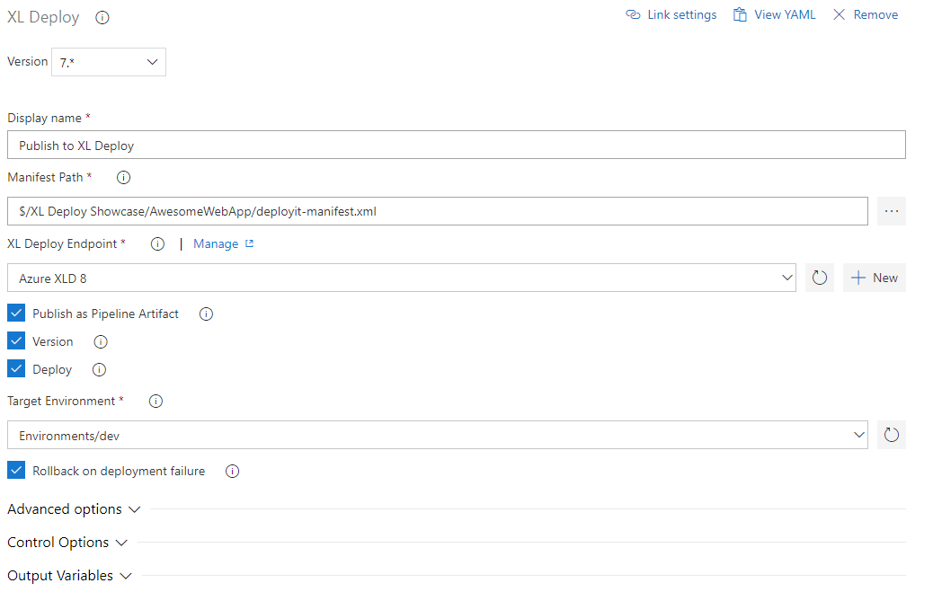 VSTS XL Deploy build task